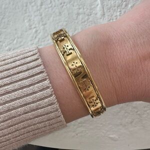 Tory Burch Gold Logo Bracelet